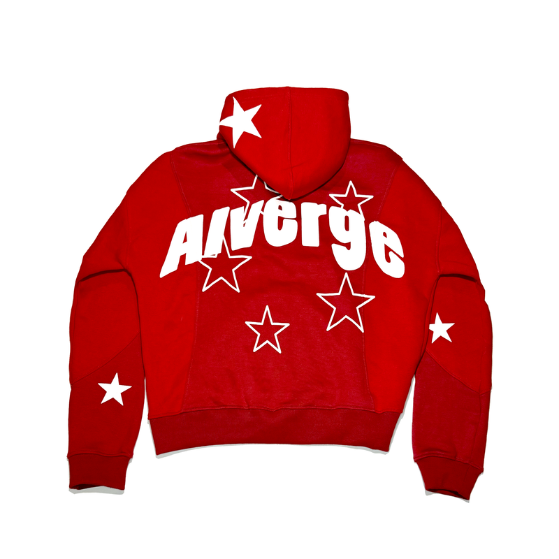 Starism Double Zip Hoodie - Red