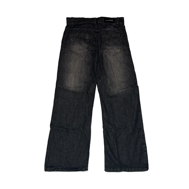 Starism Baggy Washed Jeans - Black