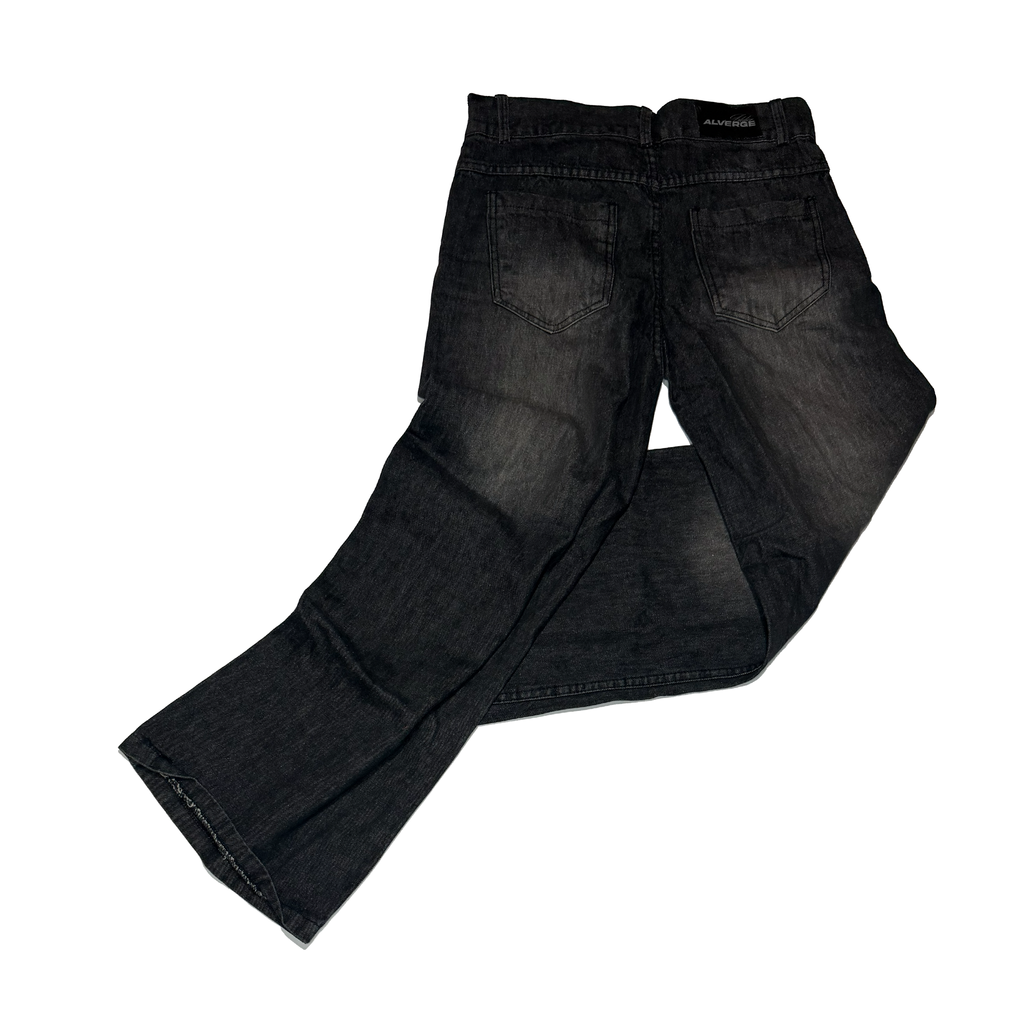 Starism Baggy Washed Jeans - Black